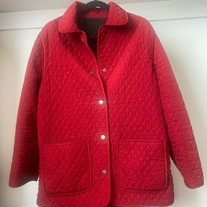 London Fog reversible Quilted Red Jacket